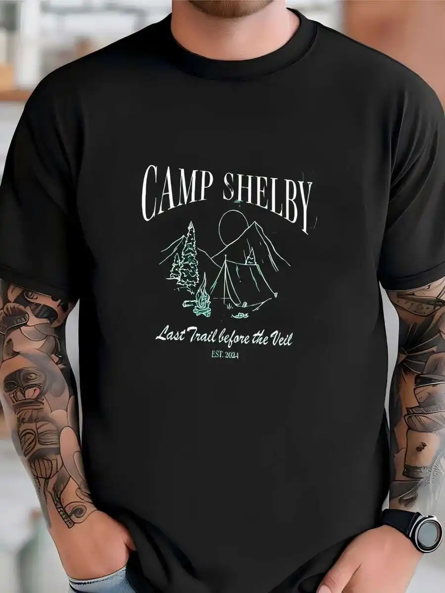 Mens Camping T-Shirt With Mountain Tent Graphic Summer Outdoor Shirt
Mens Camping T-Shirt With Mountain Tent Graphic Summer Outdoor Shirt