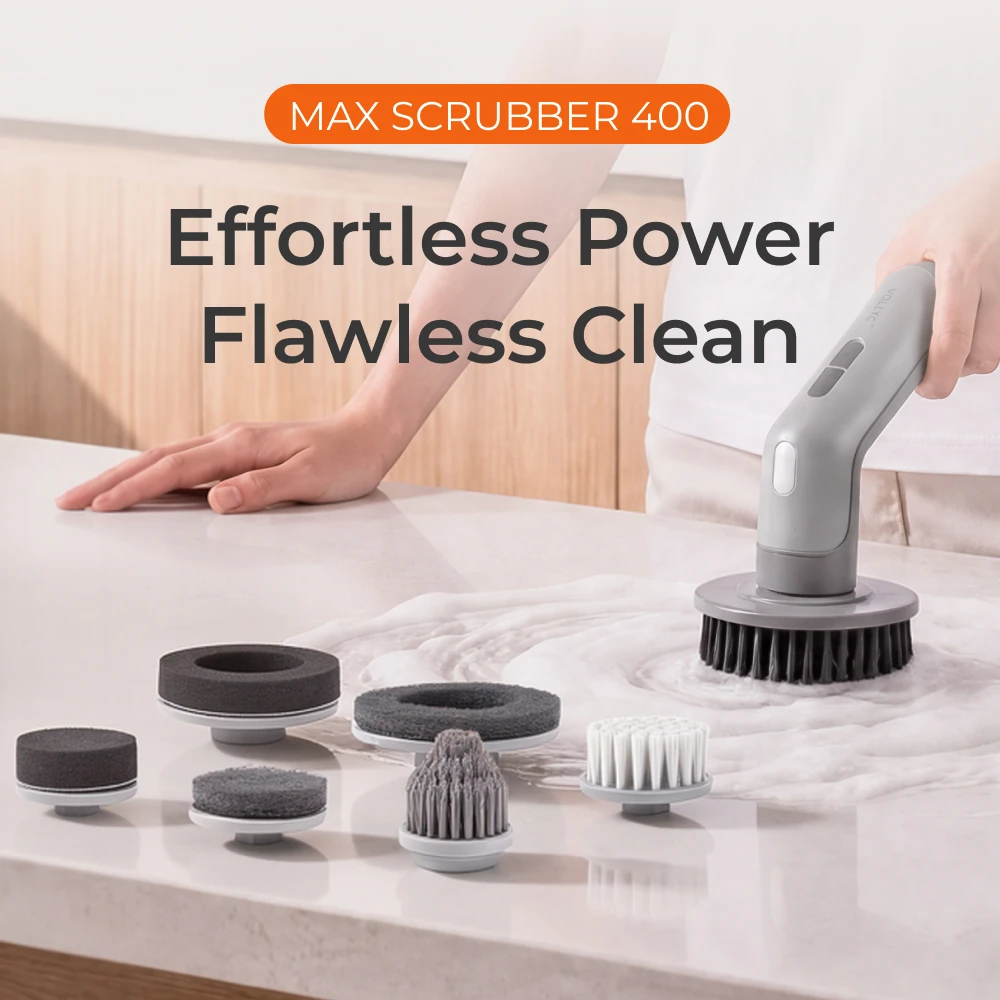 FLEXTAIL X VOLLYC Electric Cleaning Brush - Cordless Power Scrubber, IPX8 Waterproof, 120Min Runtime for Kitchen Bathroom & car
FLEXTAIL X VOLLYC Electric Cleaning Brush - Cordless Power Scrubber, IPX8 Waterproof, 120Min Runtime for Kitchen Bathroom & car