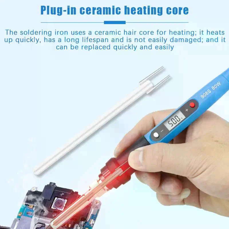 80W Digital Electric Soldering Iron Set Kit 220V 110V Temperature Adjustable LCD Display Solder Welding Iron Tool Tips
80W Digital Electric Soldering Iron Set Kit 220V 110V Temperature Adjustable LCD Display Solder Welding Iron Tool Tips