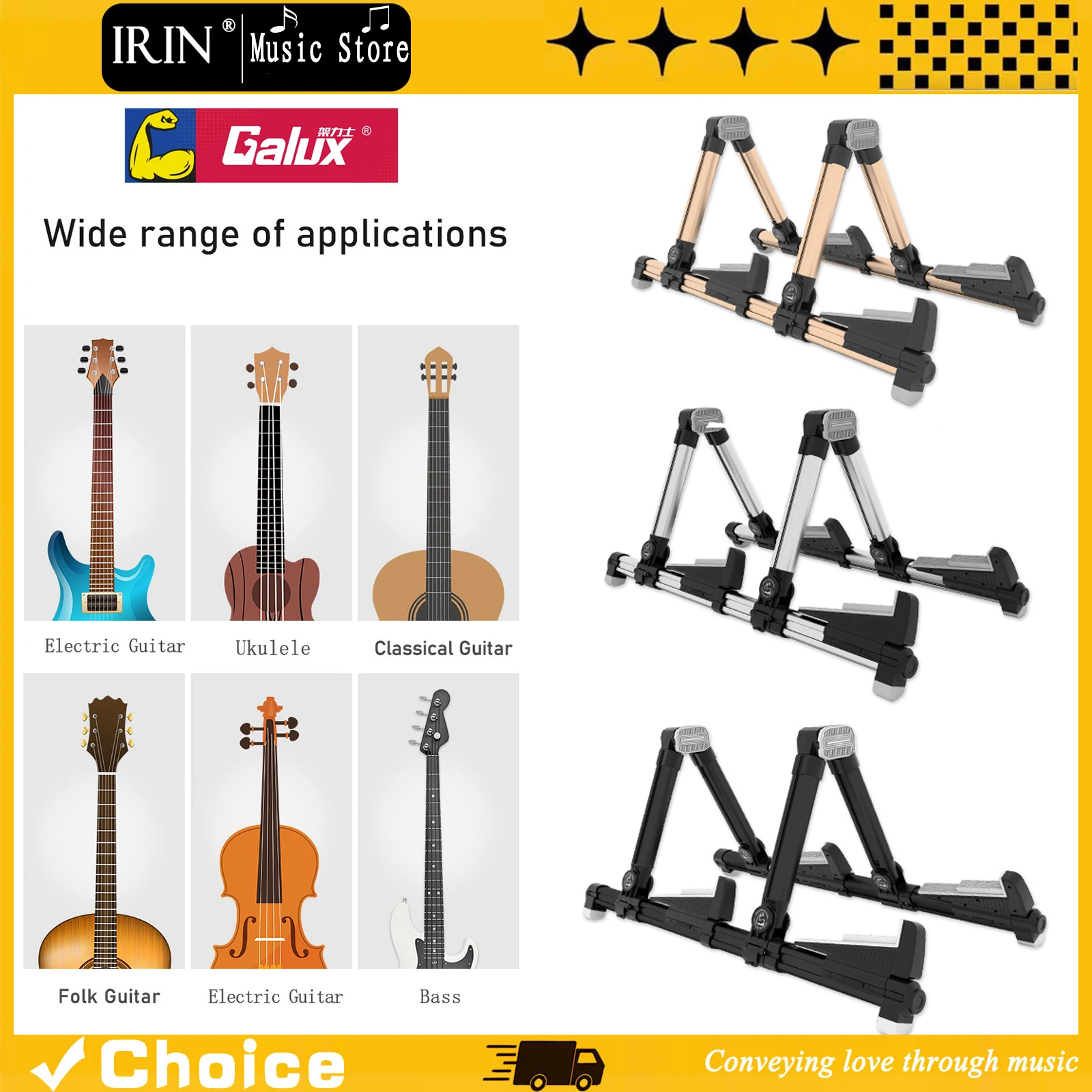 Portable Dual Purpose Guitar Folding Stand Foldable Upgraded Dual Guitar Stand for Acoustic Classica Electric Guitar Ukulele
Portable Dual Purpose Guitar Folding Stand Foldable Upgraded Dual Guitar Stand for Acoustic Classica Electric Guitar Ukulele