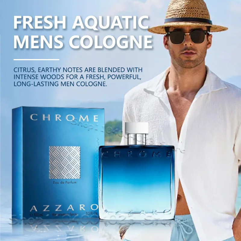100ML Azzaro Chrome Eau de Parfum Fresh Aquatic Men's Cologne Aromatic & Woody Fragrance Lasting Wear Luxury Perfumes for Men
100ML Azzaro Chrome Eau de Parfum Fresh Aquatic Men's Cologne Aromatic & Woody Fragrance Lasting Wear Luxury Perfumes for Men