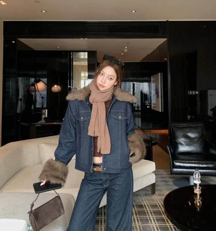 Denim Coat Long Patch Fur Plush Womens Fall Buttoned Drawstring Wide Notched Corduroy Elegant Chic Ruffled British Style Sashes
Denim Coat Long Patch Fur Plush Womens Fall Buttoned Drawstring Wide Notched Corduroy Elegant Chic Ruffled British Style Sashes