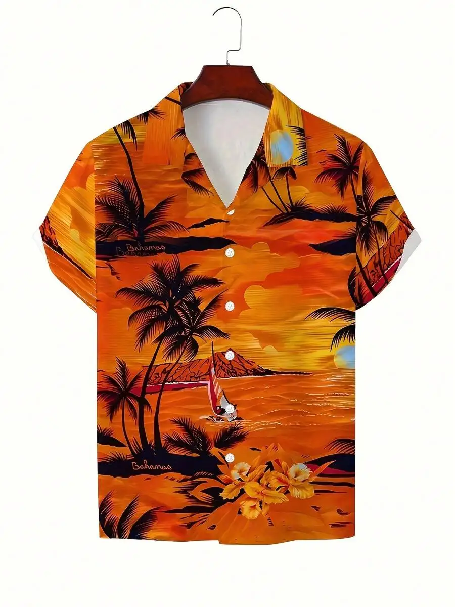 Mens Tropical Sunset Print Hawaiian Shirt Casual Beach Vacation Top
Mens Tropical Sunset Print Hawaiian Shirt Casual Beach Vacation Top