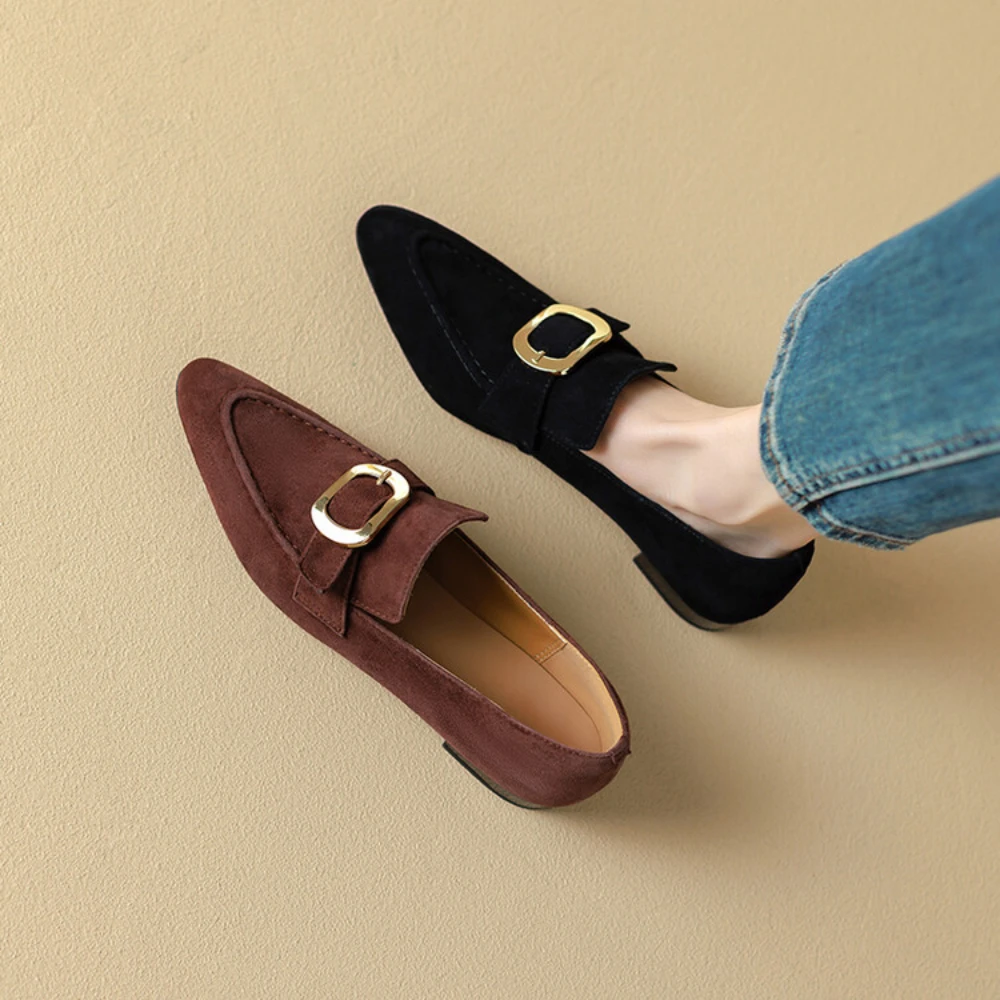 Genuine leather single shoes for women in spring and summer, pointed fashion, professional work, leisure, and happiness shoes
Genuine leather single shoes for women in spring and summer, pointed fashion, professional work, leisure, and happiness shoes