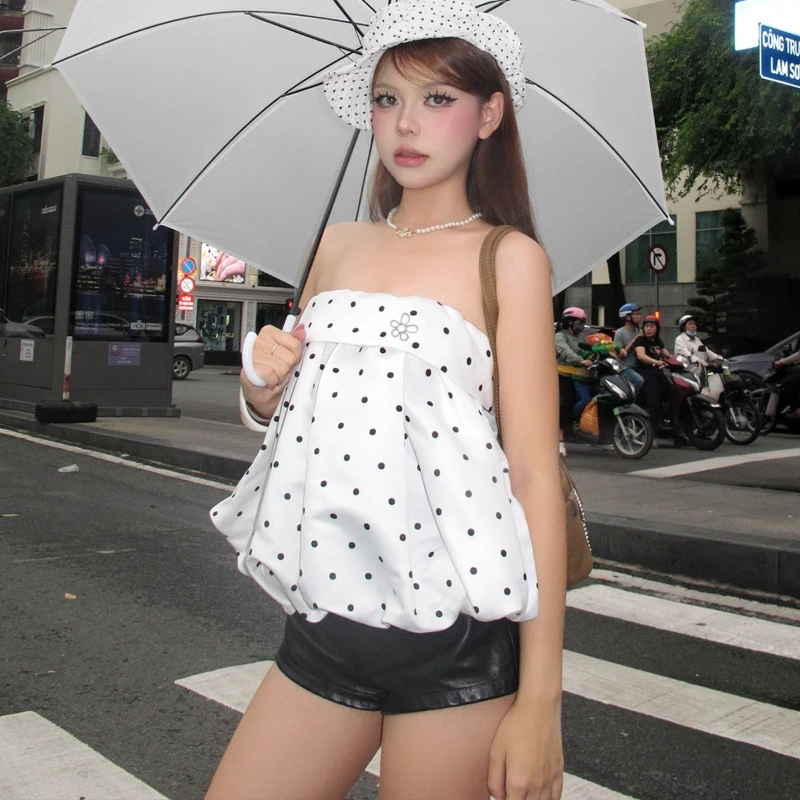 2026 Summer New Hot Selling Fashionable Sweet Temperament Sexy Strapless Floral Polka Dot Loose Top
2026 Summer New Hot Selling Fashionable Sweet Temperament Sexy Strapless Floral Polka Dot Loose Top