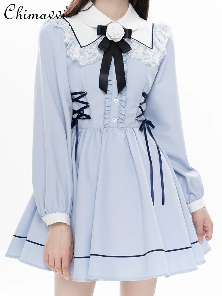 2023 Spring Long Sleeve Solid Color French Style Slimming Lapel A- line Dress Japanese Style Sweet Princess Women Dress
2023 Spring Long Sleeve Solid Color French Style Slimming Lapel A- line Dress Japanese Style Sweet Princess Women Dress