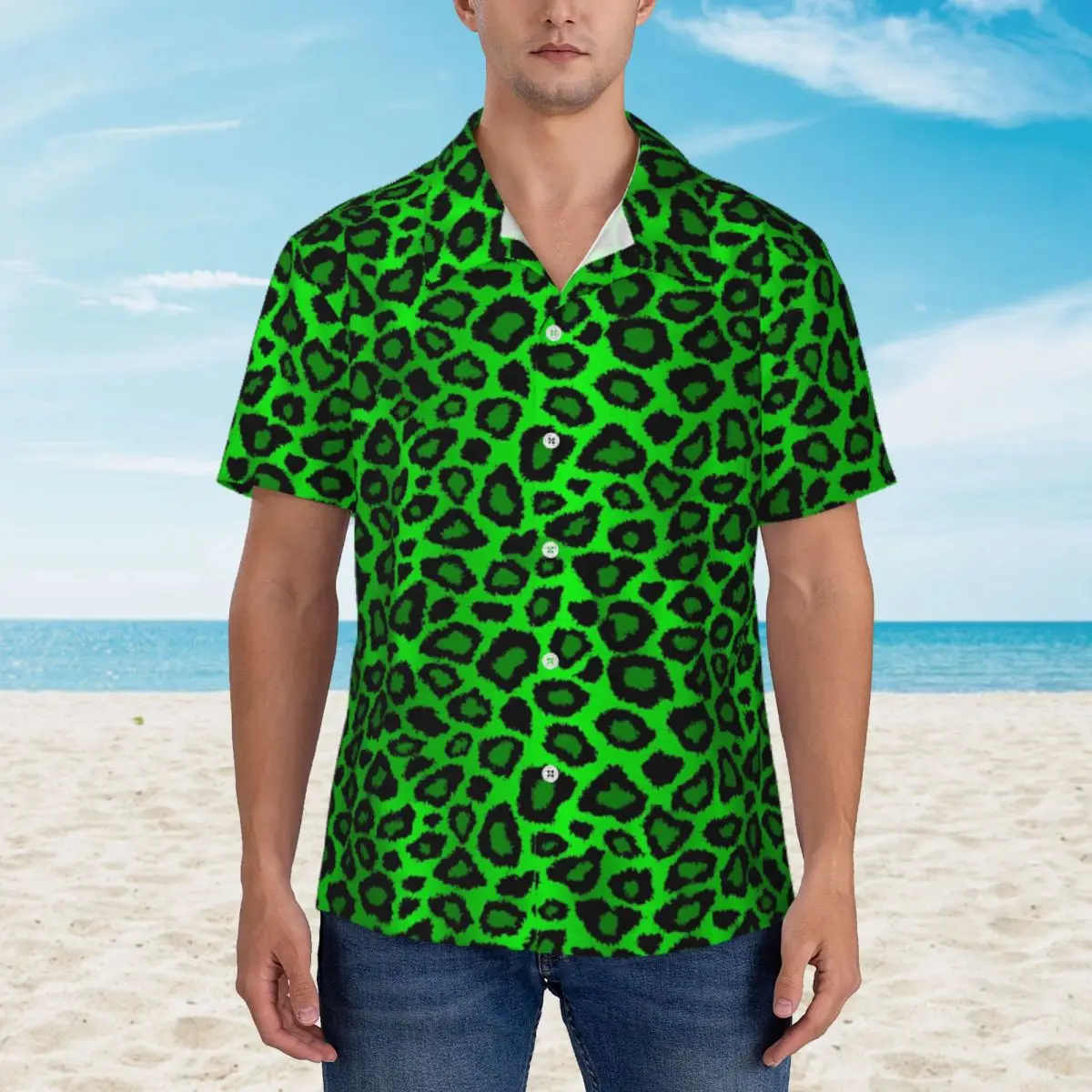 Leopard Animal Hawaii Shirt Man Vacation Lime Green Black Casual Shirts Short Sleeve Streetwear Design Loose Oversized Blouses
Leopard Animal Hawaii Shirt Man Vacation Lime Green Black Casual Shirts Short Sleeve Streetwear Design Loose Oversized Blouses