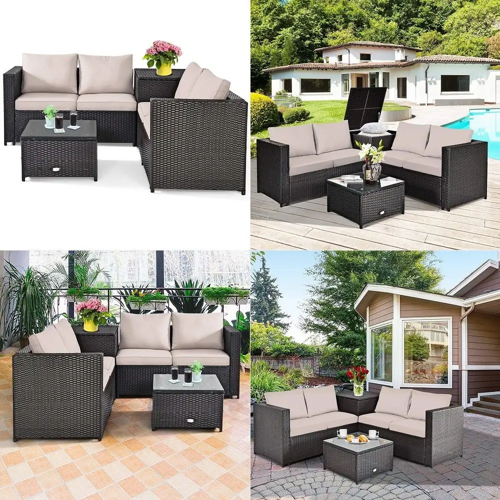 4 Pieces Outdoor Acacia Wood Sofa Set, Outdoor Conversation Sofa Set with Table amp Cushions Porch Chairs for Garden, Patio, De
4 Pieces Outdoor Acacia Wood Sofa Set, Outdoor Conversation Sofa Set with Table amp Cushions Porch Chairs for Garden, Patio, De