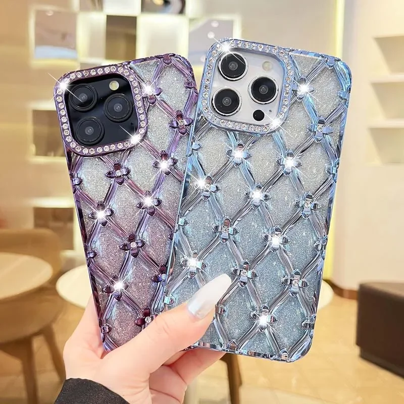Прозрачный чехол с блестящим бриллиантом и ромбами для IPhone 16 15 Pro Max 14 13 12 11, мягкий силиконовый противоударный чехол со стразами
Прозрачный чехол с блестящим бриллиантом и ромбами для IPhone 16 15 Pro Max 14 13 12 11, мягкий силиконовый противоударный чехол со стразами