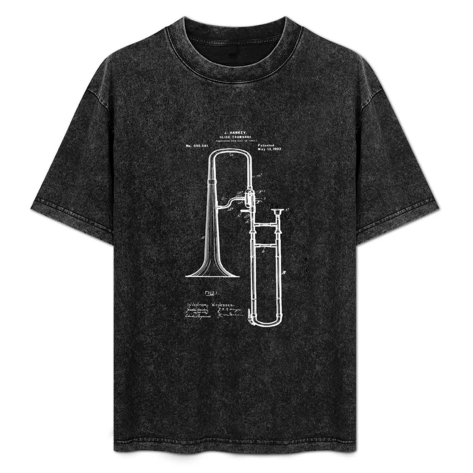 1902 Slide Trombone Patent Drawing T-Shirt Utility Casual Work T-Shirt
1902 Slide Trombone Patent Drawing T-Shirt Utility Casual Work T-Shirt