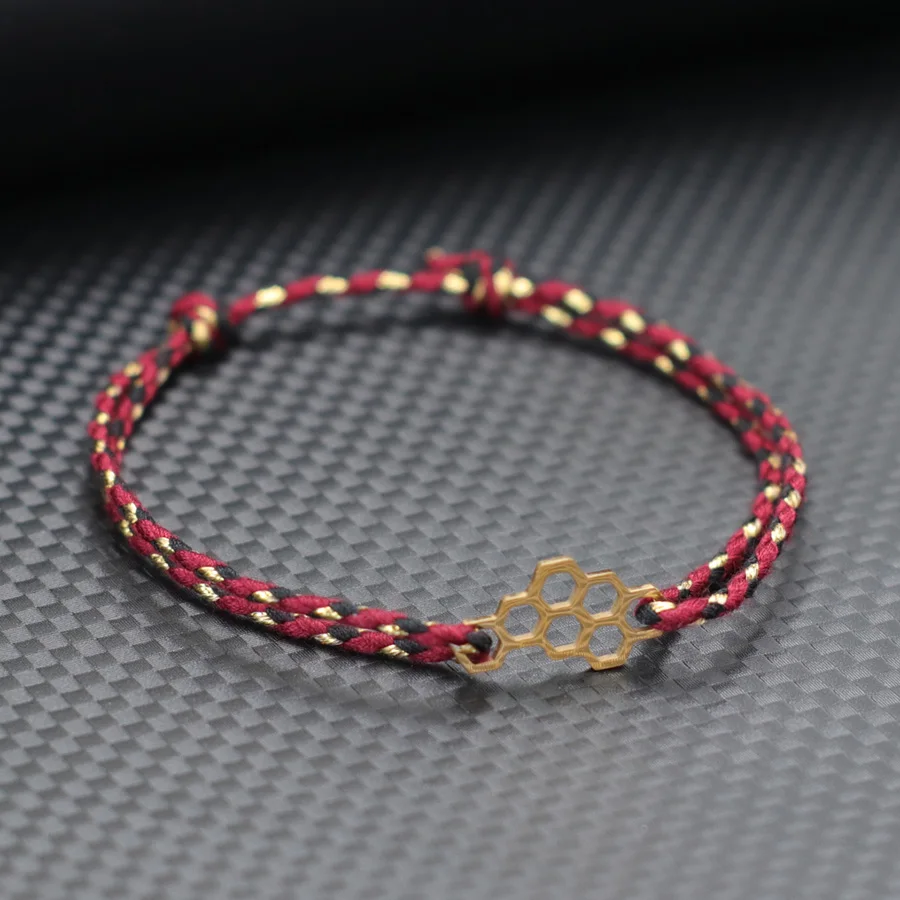 Minimalist Braided Honeycomb Bracelet Men Women Handmade Knitted Adjustable Bilayer Thin Cord Braslet Couple Friend Daily Joias
Minimalist Braided Honeycomb Bracelet Men Women Handmade Knitted Adjustable Bilayer Thin Cord Braslet Couple Friend Daily Joias