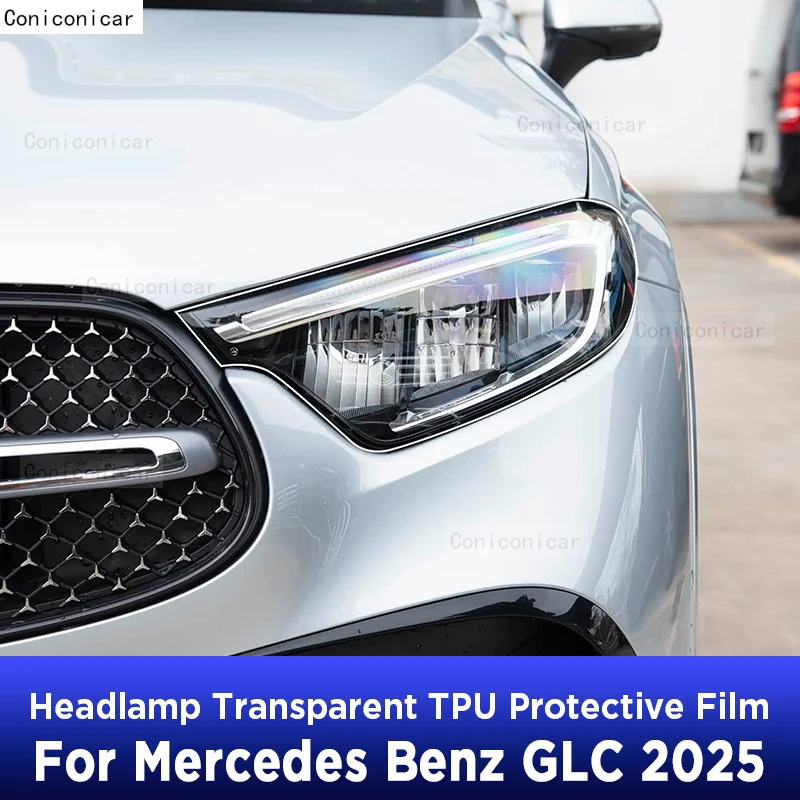 Защита фар автомобиля, прозрачная ремонтная защитная пленка от царапин, наклейки из ТПУ для Mercedes Benz GLC 2025, аксессуары
Защита фар автомобиля, прозрачная ремонтная защитная пленка от царапин, наклейки из ТПУ для Mercedes Benz GLC 2025, аксессуары