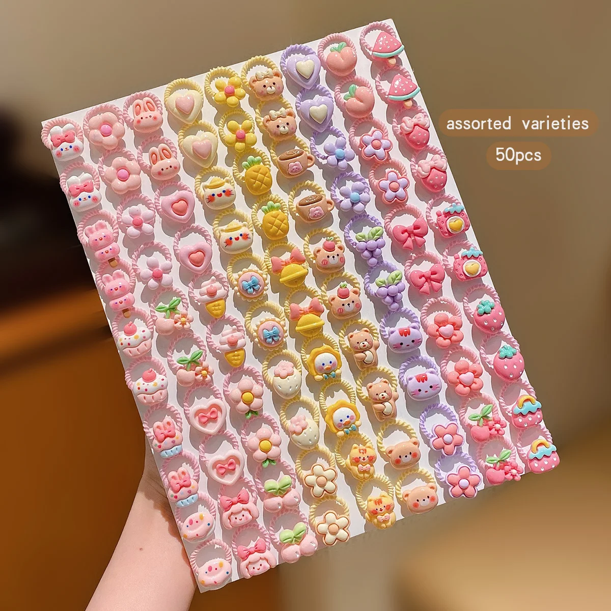 50 random cartoon cute small rubber bands suitable for daily use with hair rings and accessories
50 random cartoon cute small rubber bands suitable for daily use with hair rings and accessories