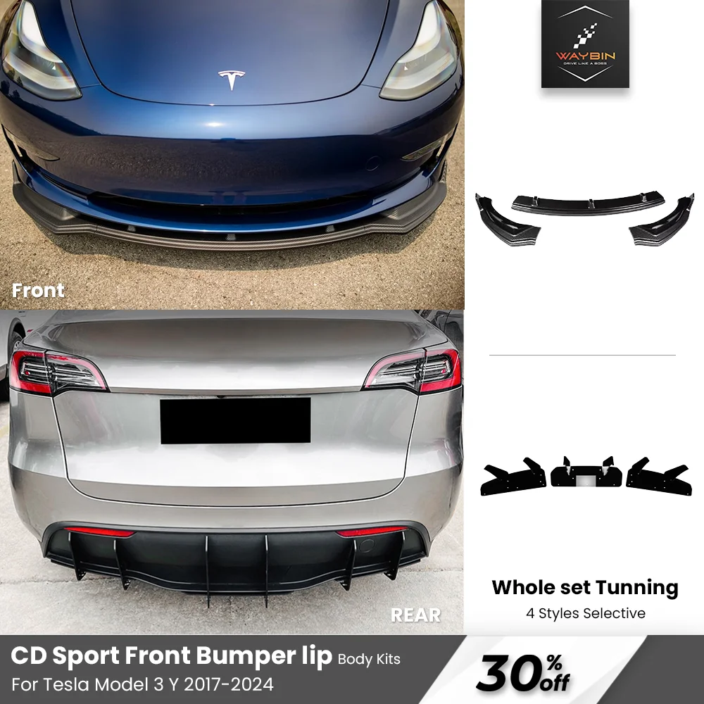 2024 Tesla Model 3 Y 2017-2024 CD Front Lip Spoiler - Glossy Black Sport Body Kit Bumper Trim Rear Lip Spoiler Car Accessorie
2024 Tesla Model 3 Y 2017-2024 CD Front Lip Spoiler - Glossy Black Sport Body Kit Bumper Trim Rear Lip Spoiler Car Accessorie