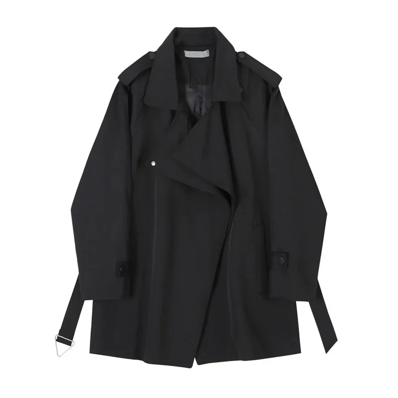 Autumn Women Khaki Black Short Trench Coat With Sashes High Quality Lapel Long Sleeve Female Windbreaker Outwear Loose Casual
Autumn Women Khaki Black Short Trench Coat With Sashes High Quality Lapel Long Sleeve Female Windbreaker Outwear Loose Casual