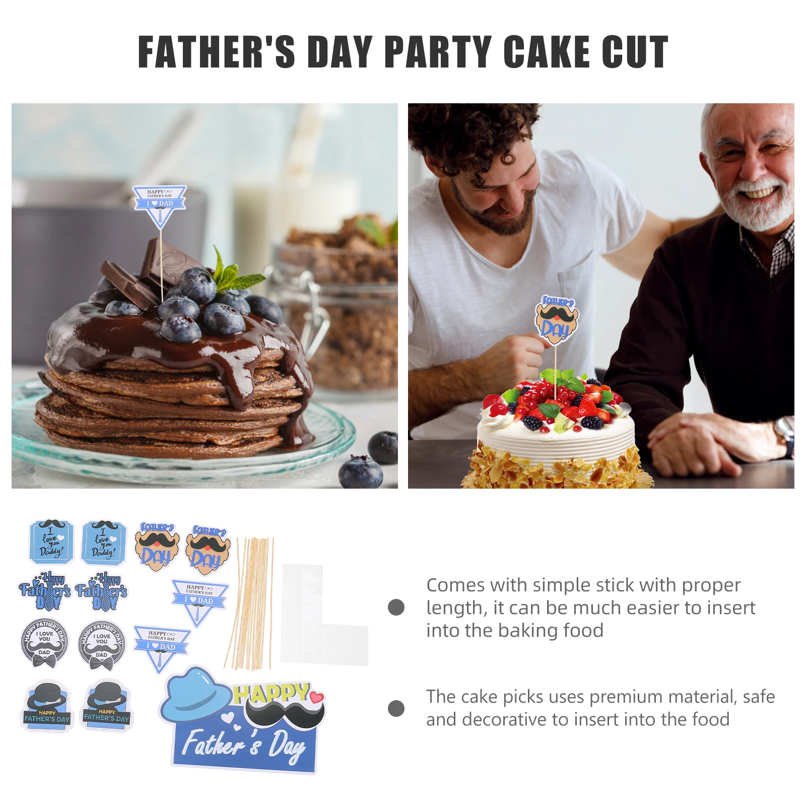 13 Pcs Cake Inserts Cupcake Decorative Supplies Father Day Party Picks nament Dessert Decorations Creative Adornments
13 Pcs Cake Inserts Cupcake Decorative Supplies Father Day Party Picks nament Dessert Decorations Creative Adornments