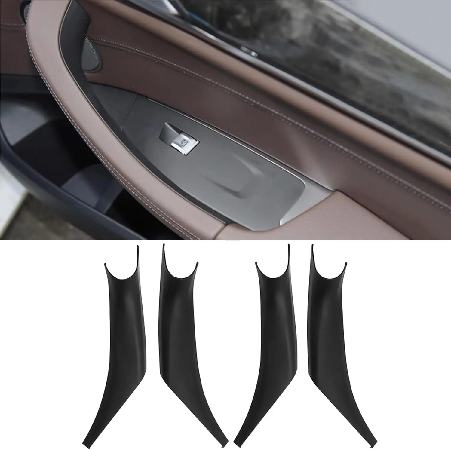 4-Piece Car Door Pull Covers for Select SUV Models 2018-2024, Interior Handle Protectors in Black
4-Piece Car Door Pull Covers for Select SUV Models 2018-2024, Interior Handle Protectors in Black