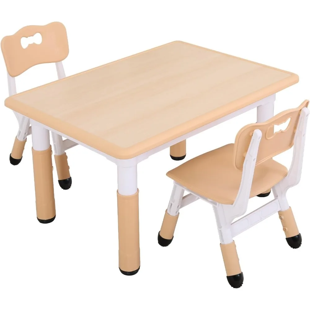 Kids Table and 2 Chairs Set, Height Adjustable Toddler Table and Chair Set, Easy to Wipe Arts & Crafts Table
Kids Table and 2 Chairs Set, Height Adjustable Toddler Table and Chair Set, Easy to Wipe Arts & Crafts Table