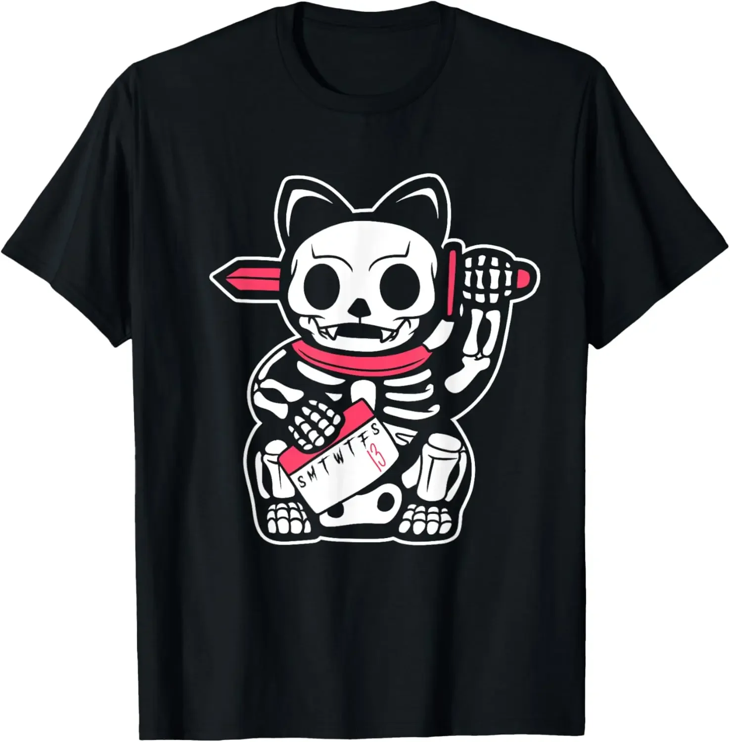 Забавная футболка Lucky Friday со скелетом Lucky Cat Horror Movie Lover, качественные короткие рукава
Забавная футболка Lucky Friday со скелетом Lucky Cat Horror Movie Lover, качественные короткие рукава