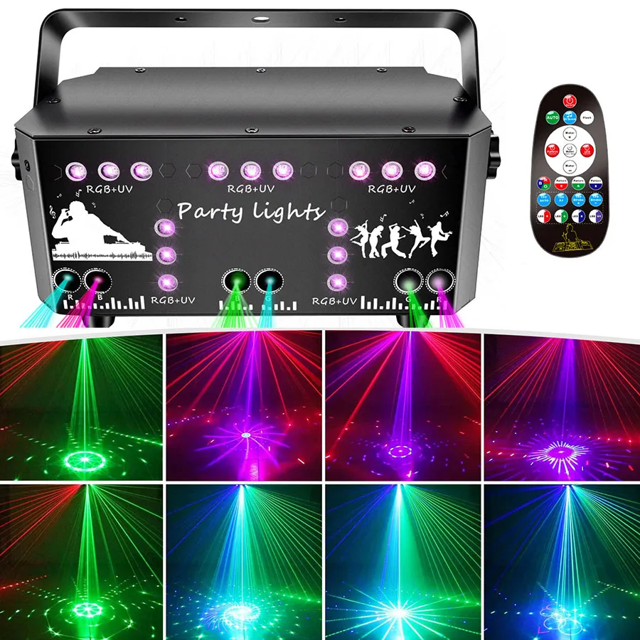 21 Eyes RGB DJ Disco Lights Домашняя автоматическая функция Свет для вечеринок Проектор Дистанционный УФ-светодиодный свет Стробоскоп Лазерный луч для сцены L1N6
21 Eyes RGB DJ Disco Lights Домашняя автоматическая функция Свет для вечеринок Проектор Дистанционный УФ-светодиодный свет Стробоскоп Лазерный луч для сцены L1N6