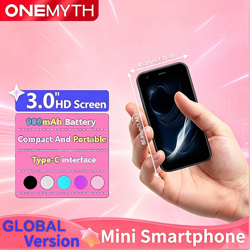 ONEMYTH XS15 Mini Mobile Phone 3.0" Screen 2+16GB Dual SIM 3G with Google Play
ONEMYTH XS15 Mini Mobile Phone 3.0" Screen 2+16GB Dual SIM 3G with Google Play