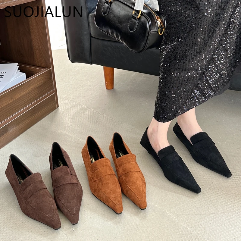 SUOJIALUN 2024 New Brand Women Boat Shoes Pointed Toe Slip On Ladies Elegant Single Shoes Square Low Heel Dress Pumps Shoes
SUOJIALUN 2024 New Brand Women Boat Shoes Pointed Toe Slip On Ladies Elegant Single Shoes Square Low Heel Dress Pumps Shoes