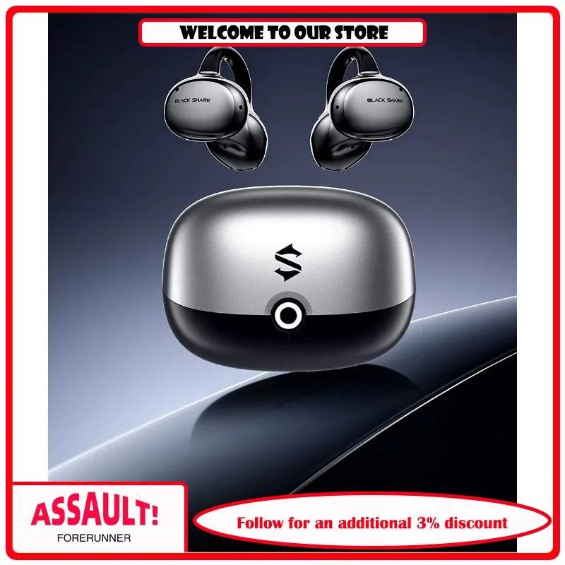 2026 New Black Shark Ear Clip Bluetooth Earbuds Pro Wireless T20 Sports AI Simultaneous Interpretation Translation
2026 New Black Shark Ear Clip Bluetooth Earbuds Pro Wireless T20 Sports AI Simultaneous Interpretation Translation