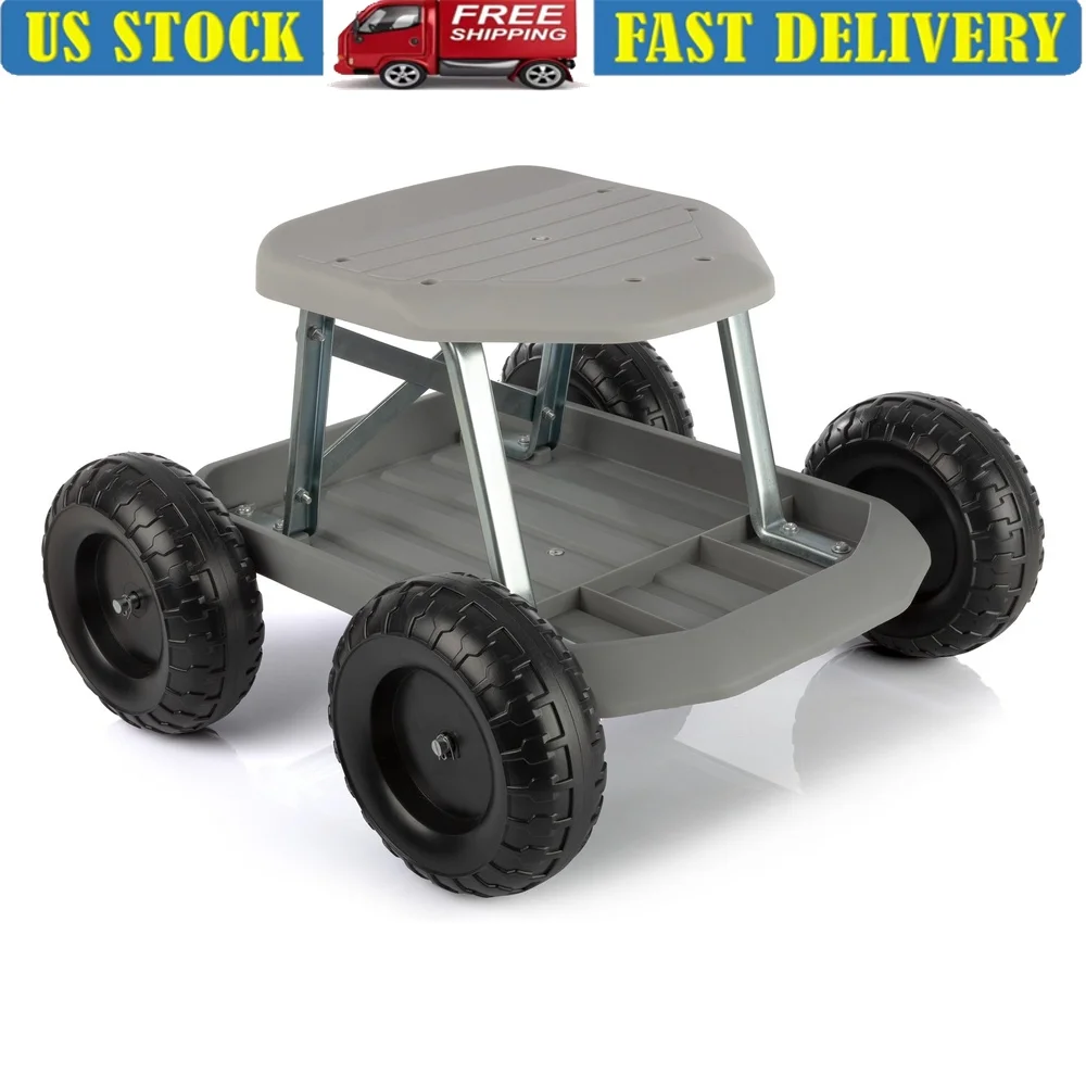 Rolling Garden Stool Portable Seat with Tool Tray Wheels Lightweight Durable Yard Work Gardening Pain Relief Outdoor Use
Rolling Garden Stool Portable Seat with Tool Tray Wheels Lightweight Durable Yard Work Gardening Pain Relief Outdoor Use