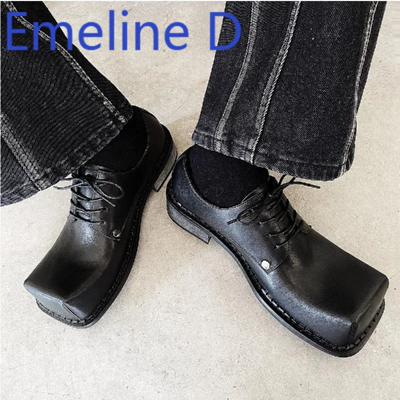 Dark Niche Upturned Derby Shoes for Autumn and Winter Retro Square Toe Lace Up Height Increasing Men's Small Leather Shoes
Dark Niche Upturned Derby Shoes for Autumn and Winter Retro Square Toe Lace Up Height Increasing Men's Small Leather Shoes