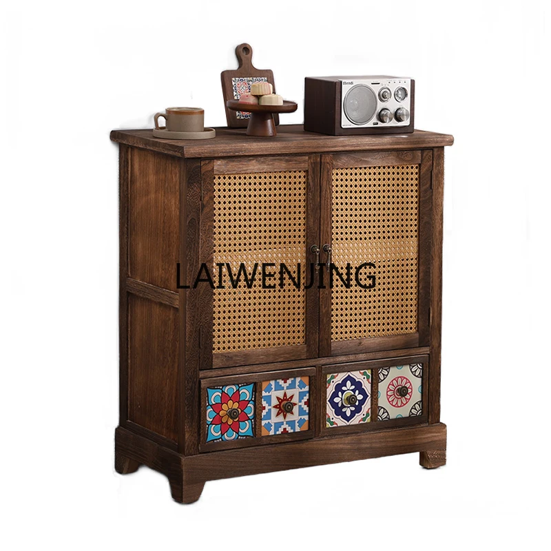 HLZ retro living room cabinet simple dining side storage rattan storage side cabinet
HLZ retro living room cabinet simple dining side storage rattan storage side cabinet