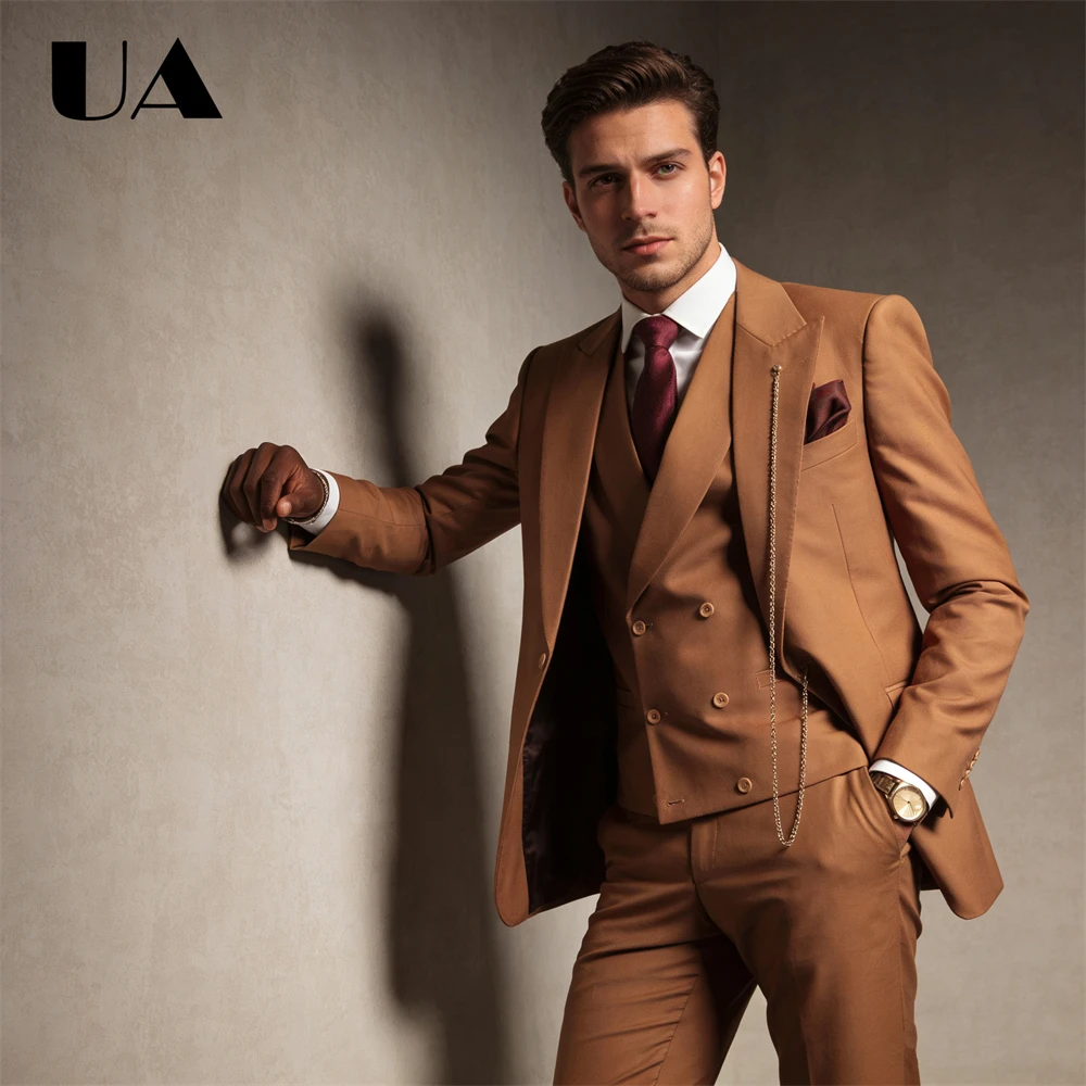 Three Pieces Formal Suit Set for Men, Big Man 3PCS Business Suit (Jacket Vest Pants) Made-to-Order Prom Evening Suit Attire
Three Pieces Formal Suit Set for Men, Big Man 3PCS Business Suit (Jacket Vest Pants) Made-to-Order Prom Evening Suit Attire