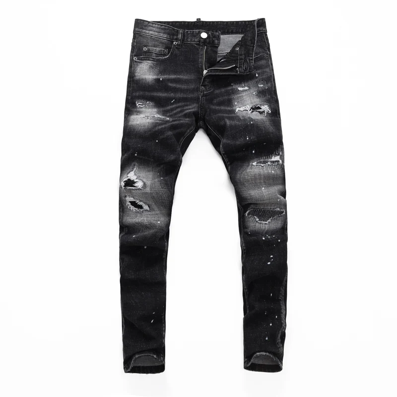 High Street Fashion Men Jeans Retro Black Gray Stretch Slim Fit Patched Ripped Jeans Men Y2K Brand Designer Vintage Denim Pants
High Street Fashion Men Jeans Retro Black Gray Stretch Slim Fit Patched Ripped Jeans Men Y2K Brand Designer Vintage Denim Pants