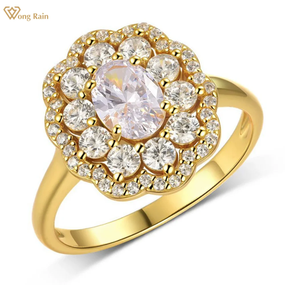 Wong Rain Vintage Solid 925 Sterling Silver 3EX VVS1 D 5*7 MM Real Moissanite Diamonds Gems Flower Ring Engagement Fine Jewelry
Wong Rain Vintage Solid 925 Sterling Silver 3EX VVS1 D 5*7 MM Real Moissanite Diamonds Gems Flower Ring Engagement Fine Jewelry