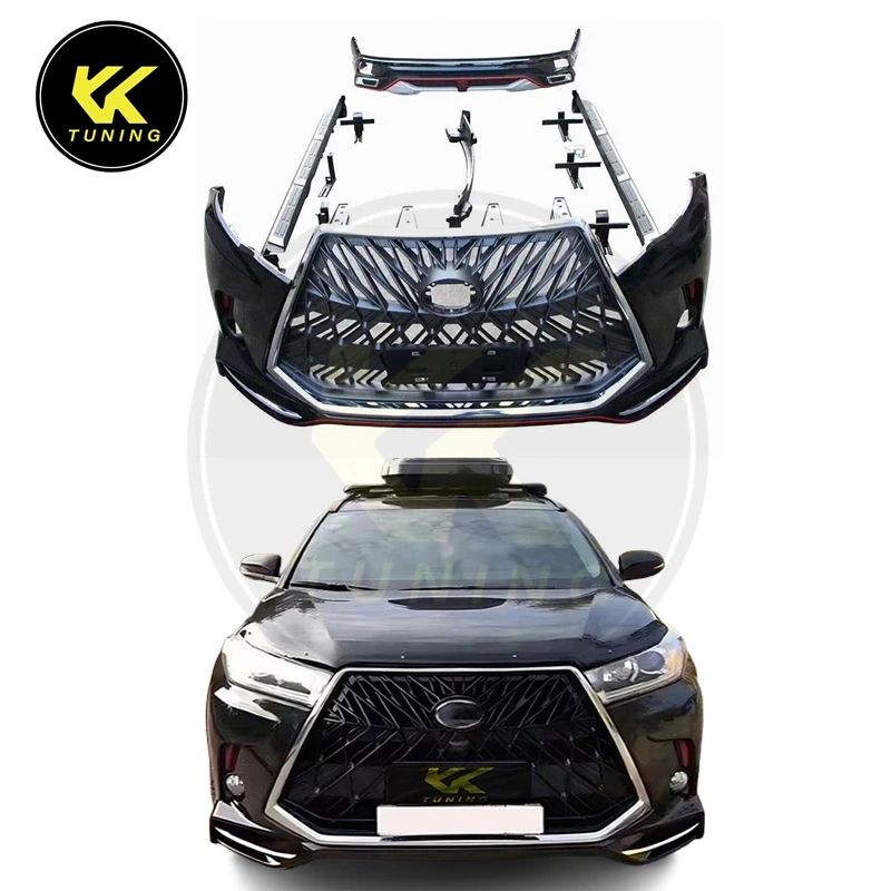 Conversion Kit Front and Rear Bumper Upgrade Kits Body Kits for Toyota Highlander 2009-2021 Upgrade to Lexus LX600
Conversion Kit Front and Rear Bumper Upgrade Kits Body Kits for Toyota Highlander 2009-2021 Upgrade to Lexus LX600