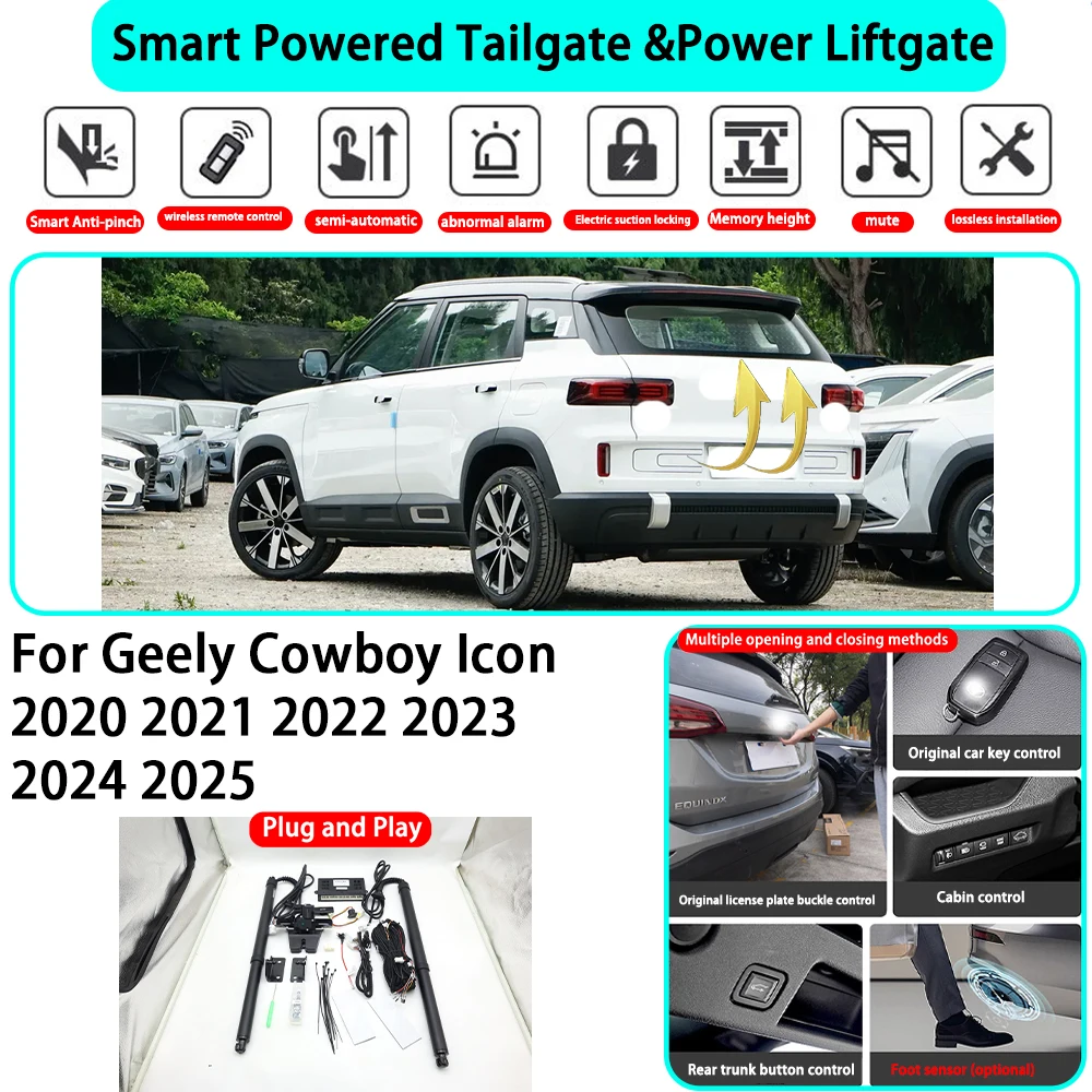 for Geely Cowboy Icon 2020 2021 2022 2023 2024 2025 OEM Smart Automatic Powered Tailgate Electric Power Tailgate Lift Kit
for Geely Cowboy Icon 2020 2021 2022 2023 2024 2025 OEM Smart Automatic Powered Tailgate Electric Power Tailgate Lift Kit