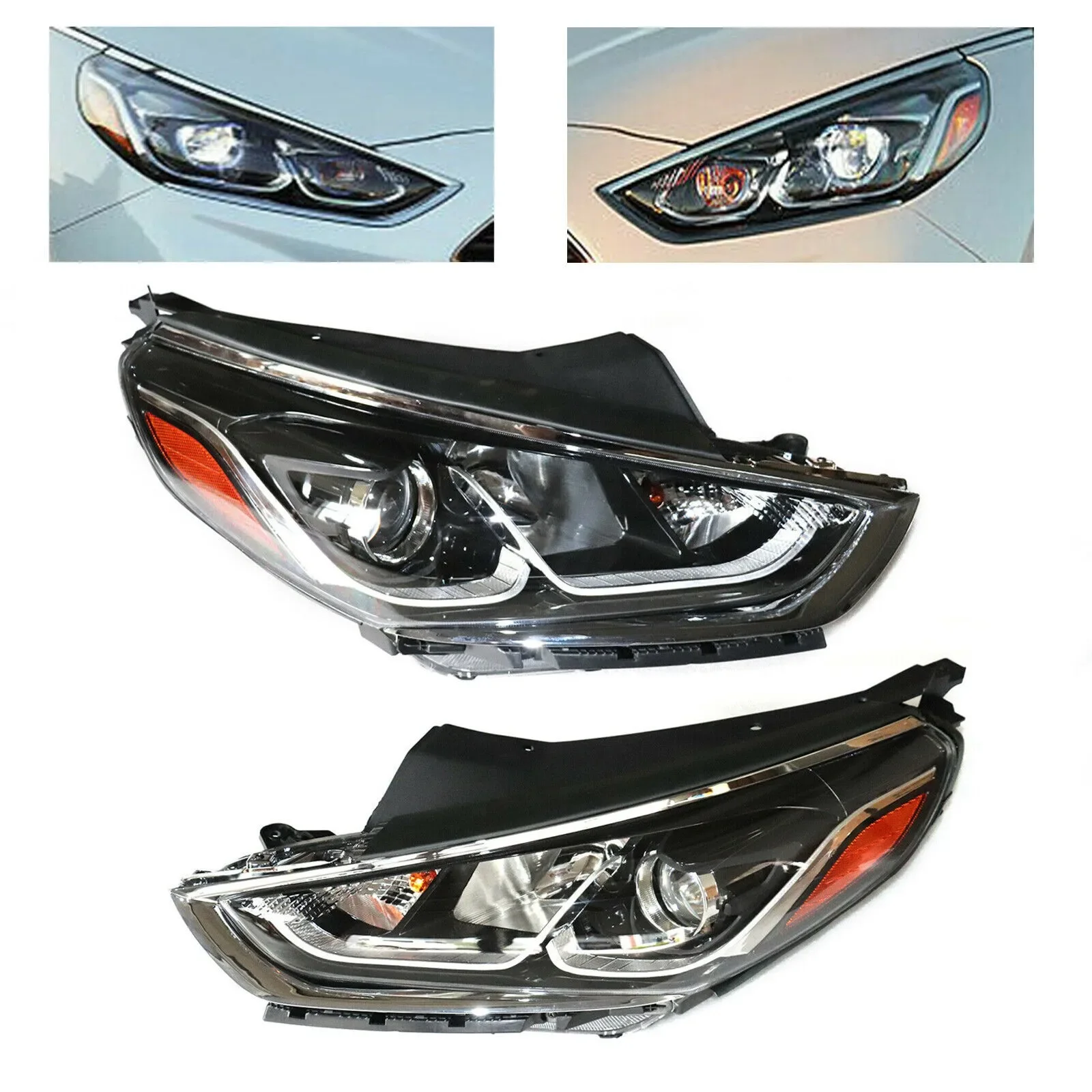 1 Pair Headlight Assembly Right Left Side Replacement for 2018 2019 Hyundai Sonata Passenger Driver Side Headlamp
1 Pair Headlight Assembly Right Left Side Replacement for 2018 2019 Hyundai Sonata Passenger Driver Side Headlamp