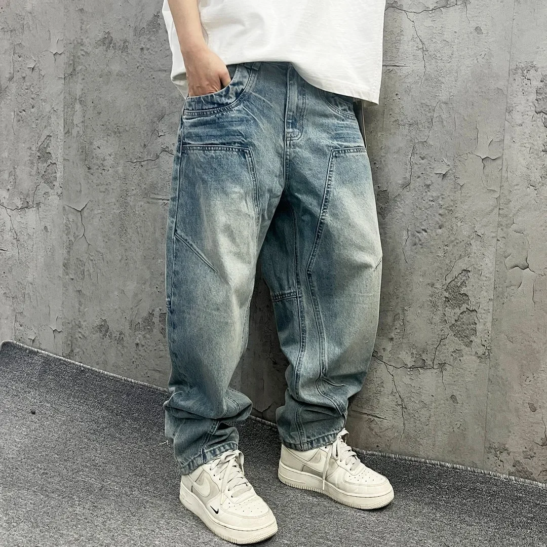 Retro American Sle 2OZ Heavyweight Waed Loose Men's And Women's Jeans Knife Cut Denim Cotton Polyester Blend Comfortable...
Retro American Sle 2OZ Heavyweight Waed Loose Men's And Women's Jeans Knife Cut Denim Cotton Polyester Blend Comfortable...