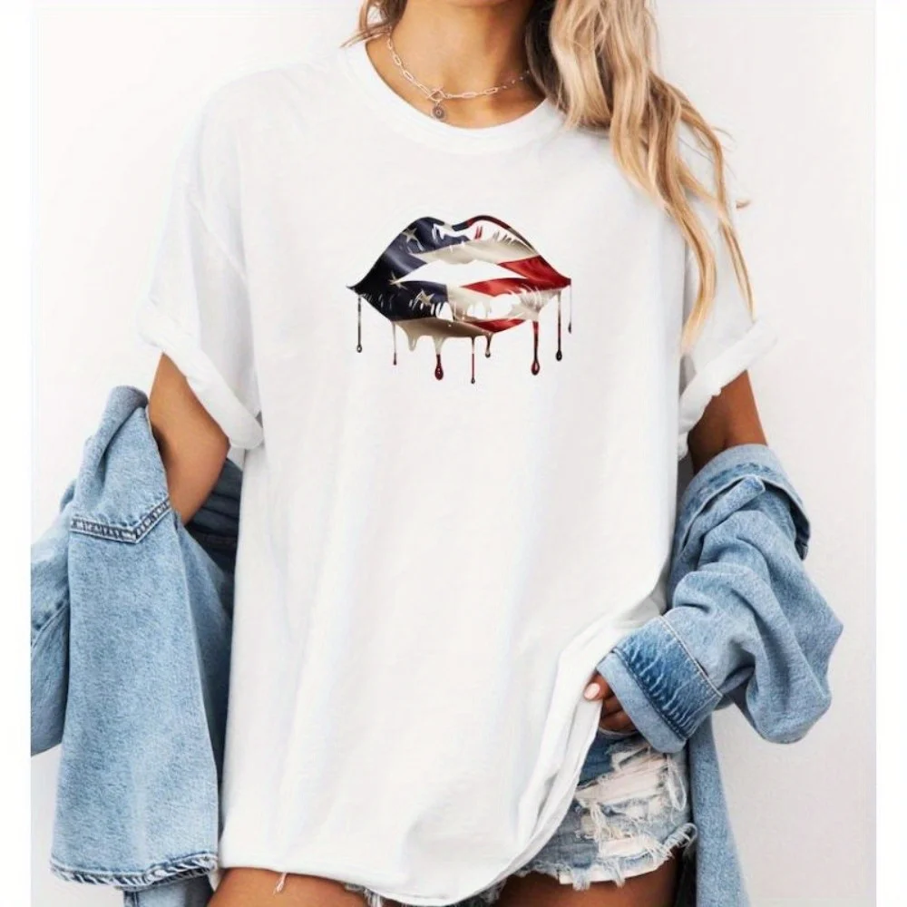 American Flag Lips Shirts Womens 4th of July Pattern Tops Cute Independence Day Graphic Tees Short Sleeve Print Cotton T Shirts
American Flag Lips Shirts Womens 4th of July Pattern Tops Cute Independence Day Graphic Tees Short Sleeve Print Cotton T Shirts