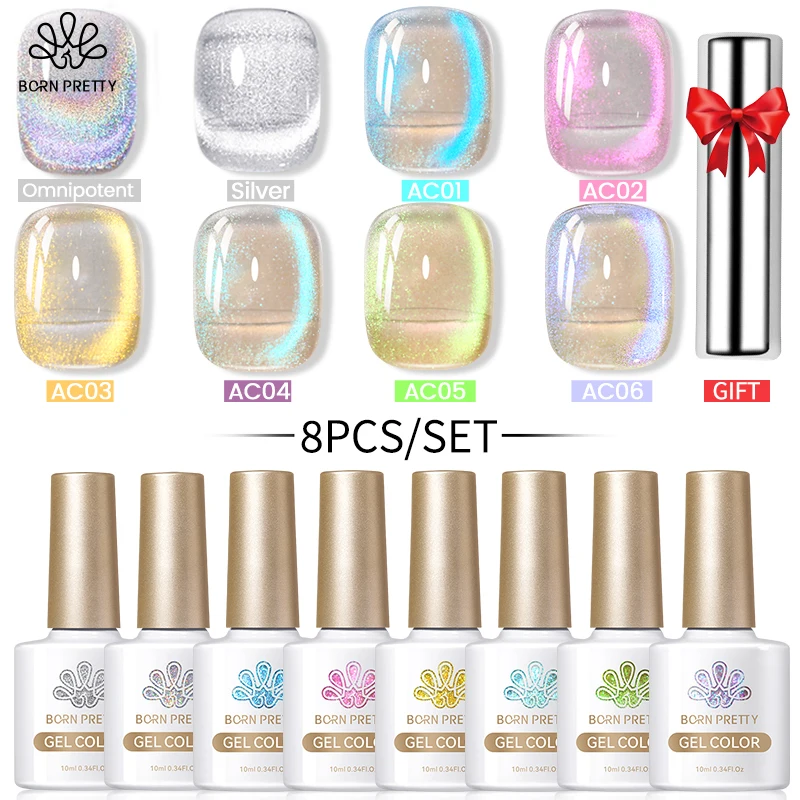 BORN PRETTY Auroras Cat Magnetic Gel Nail Polish Set 10ml Silver Water-light Soak Off UV Nail Art Crystal Magent Gel for Nails
BORN PRETTY Auroras Cat Magnetic Gel Nail Polish Set 10ml Silver Water-light Soak Off UV Nail Art Crystal Magent Gel for Nails