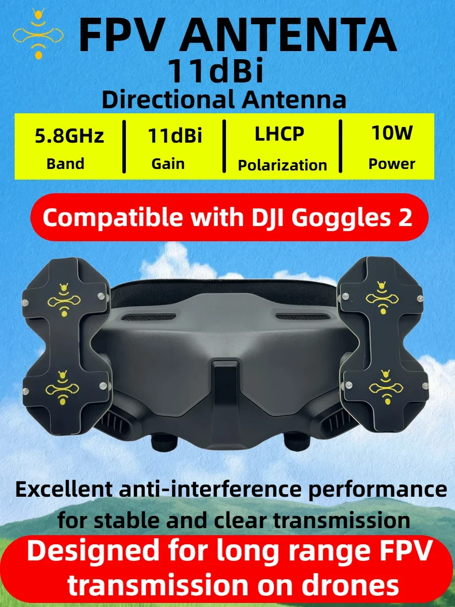 Направленная патч-антенна FPV 11dBi LHCP 5.8ГГц с высоким коэффициентом усиления для DJI Goggles 2, для цифровой HD-передачи на большие расстояния
Направленная патч-антенна FPV 11dBi LHCP 5.8ГГц с высоким коэффициентом усиления для DJI Goggles 2, для цифровой HD-передачи на большие расстояния