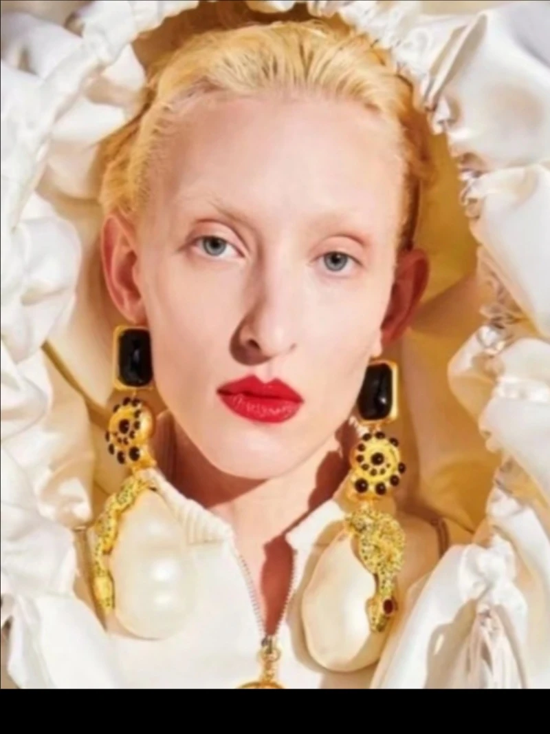 French vintage colored zircon snake shaped Baroque pearl retro fashionable stud earrings, fashion light luxury jewelry for women
French vintage colored zircon snake shaped Baroque pearl retro fashionable stud earrings, fashion light luxury jewelry for women