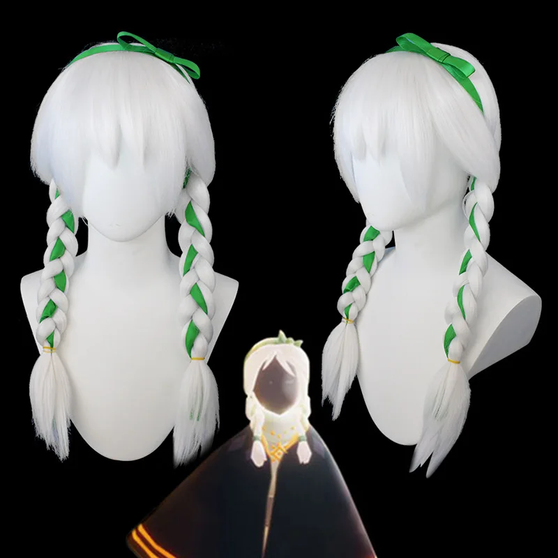 New Sky Children Of Light Cosplay Wig White Double Ponytail Long Hair Green Ribbon Heat Resistant Synthetic Hair
New Sky Children Of Light Cosplay Wig White Double Ponytail Long Hair Green Ribbon Heat Resistant Synthetic Hair