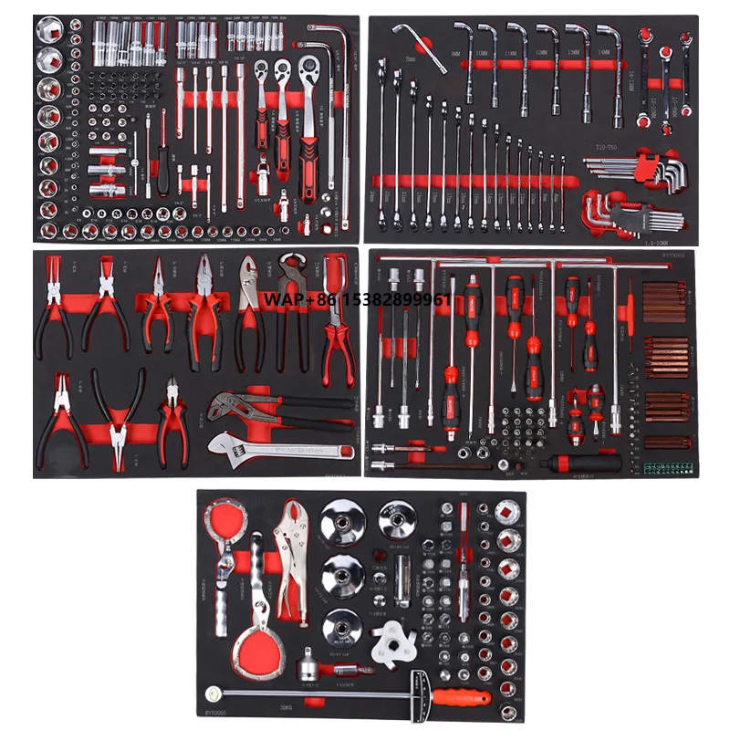 333-Piece Hand-Powered EVA Tray Kit Auto Repair Mechanic Tool Set Made of Carbon Steel
333-Piece Hand-Powered EVA Tray Kit Auto Repair Mechanic Tool Set Made of Carbon Steel