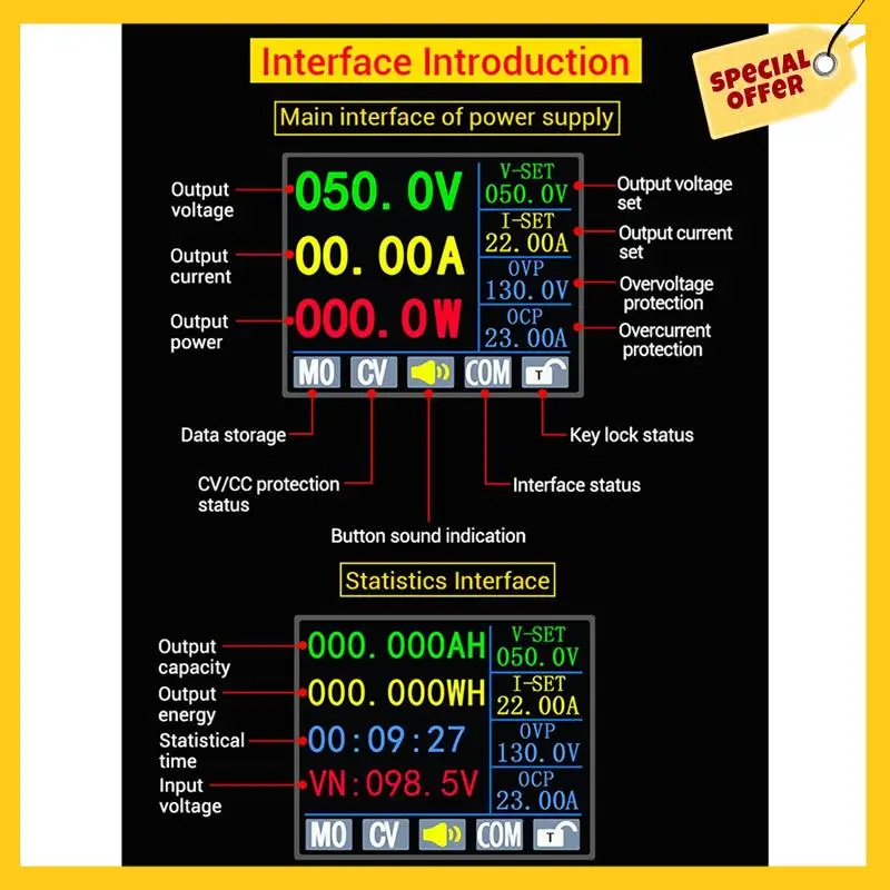 ZK-10022C CNC Step-Down DC Adjustable Regulated Power Supply Constant Voltage And Constant Current Module Upgrade
ZK-10022C CNC Step-Down DC Adjustable Regulated Power Supply Constant Voltage And Constant Current Module Upgrade