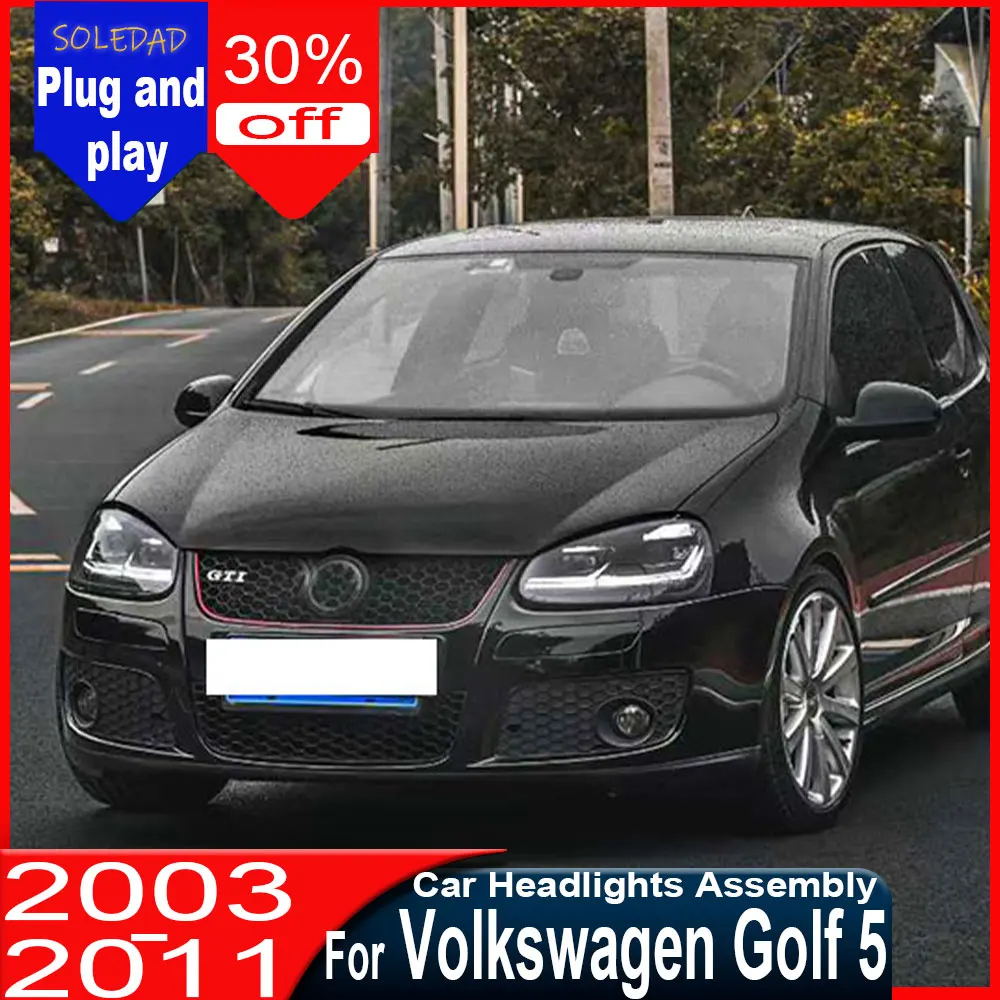 Car Headlight Assembly for Volkswagen vw Golf 5 2003 2004 2005 2006-2011 Modified Dynamic Turn Signal Daytime Running Lamp
Car Headlight Assembly for Volkswagen vw Golf 5 2003 2004 2005 2006-2011 Modified Dynamic Turn Signal Daytime Running Lamp