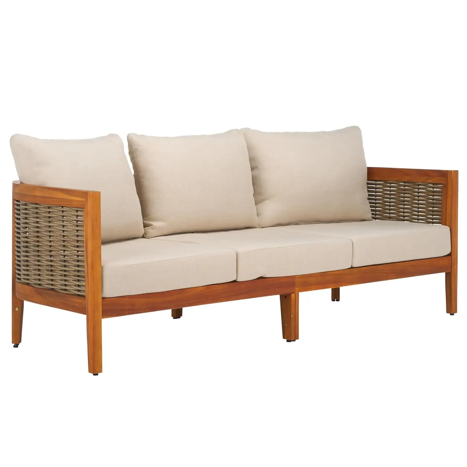 Outdoor Collection Amanda Natural Acacia Solid Wood/Taupe Cushion 3-Seater Sofa, Customized
Outdoor Collection Amanda Natural Acacia Solid Wood/Taupe Cushion 3-Seater Sofa, Customized
