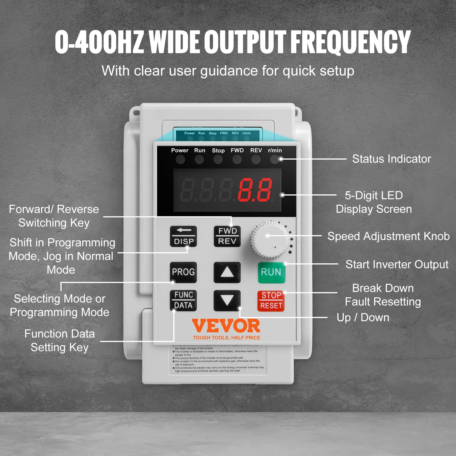 【Hot Item】 VFD 5HP 4KW Singel Phase 220V-240V Input to 3 Phase 220V-240V Output Variable Frequency Drive for Motor Speed Control
【Hot Item】 VFD 5HP 4KW Singel Phase 220V-240V Input to 3 Phase 220V-240V Output Variable Frequency Drive for Motor Speed Control