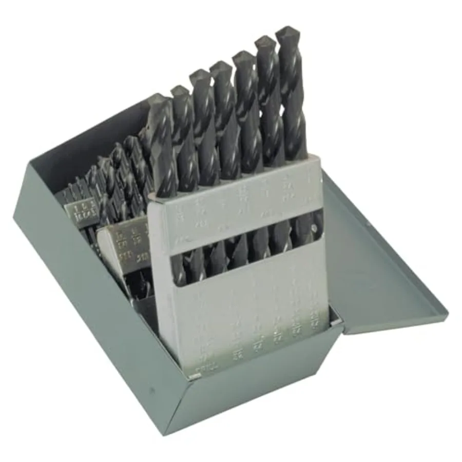 Latrobe 57714 150 Series High-Speed Steel Jobber Length Drill Bit Set with Metal Case, Black Oxide Finish, 118 Degree Conventio
Latrobe 57714 150 Series High-Speed Steel Jobber Length Drill Bit Set with Metal Case, Black Oxide Finish, 118 Degree Conventio