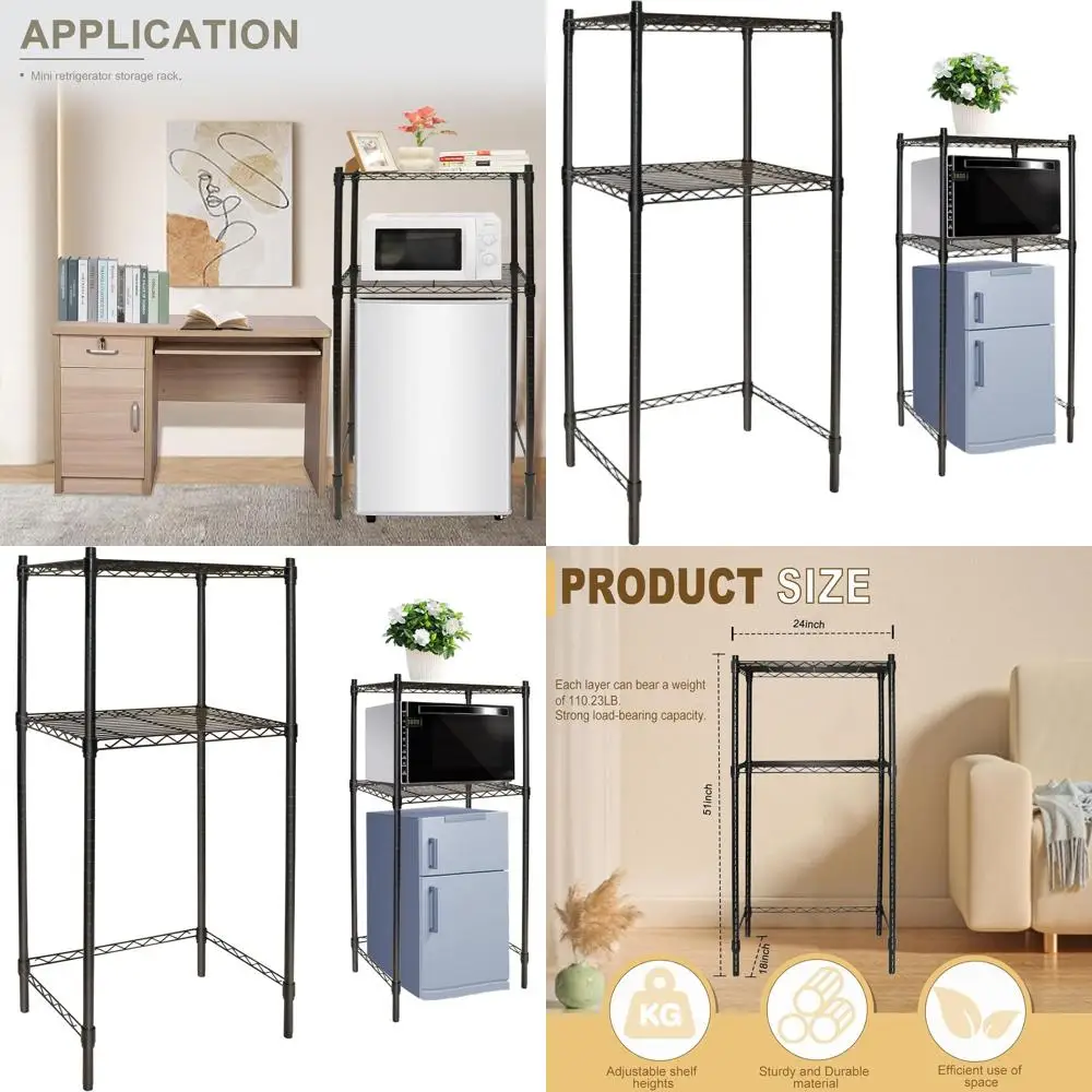 Compact 2-Tier Fridge Organizer, Adjustable Storage Shelf for Mini Fridges, Microwaves, and More (Black, No Wheels)
Compact 2-Tier Fridge Organizer, Adjustable Storage Shelf for Mini Fridges, Microwaves, and More (Black, No Wheels)