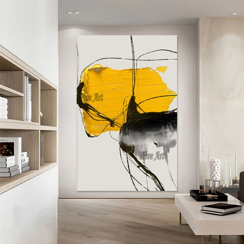Cheap Canvas Artwork Yellow Black Texture Art Picture Modern Abstract Acrylic Painting Decor Without Framed Wall Hangings
Cheap Canvas Artwork Yellow Black Texture Art Picture Modern Abstract Acrylic Painting Decor Without Framed Wall Hangings